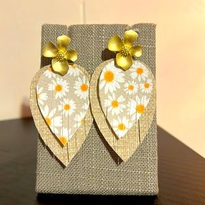 Reverse teardrop earrings